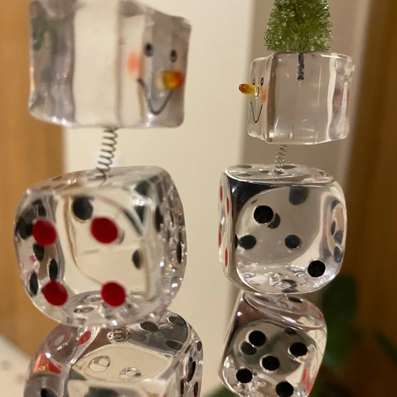 Department 56 Dice Christmas Ornaments  set of 2 - Picture 7 of 13